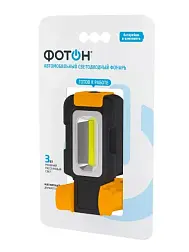 Фонарь автомобильный LED 3Вт SoftTouch(магнит,крюк) 3хLR03 ФОТОН AU-200