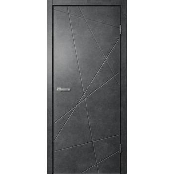 Полотно дверное Fly Doors LINE 01 ПВХ бетон темный 700мм; Сибирь Профиль