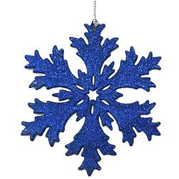 Украшение декоративное 11,7х11,70,3см снежинка в синем; 77908