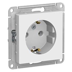Розетка электрическая Atlas Design с/у 1-ая белая с/з; Schneider Electric, ATN000143