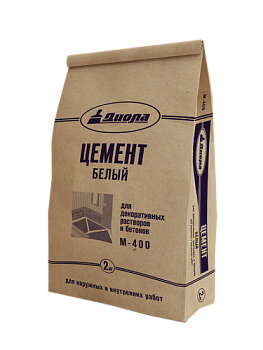 Цемент белый М-400  2кг/10  Диола