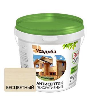 Антисептик на водной основе Усадьба-401 бесцветный 1кг; 96381, Диола