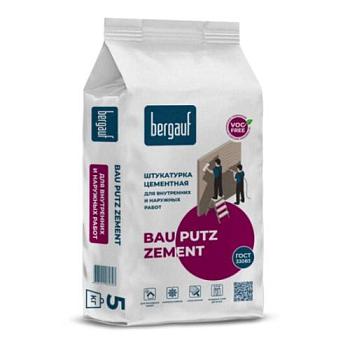 Штукатурка цементная фасадная Bau Putz Zement 5кг/6; Bergauf (Бергауф)