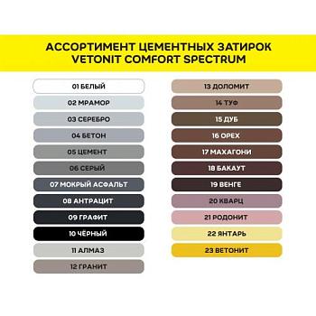 Затирка эластичная сomfort spectrum 18 бакаут 2 кг; Ветонит