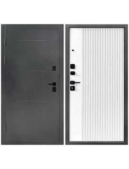 Дверь металлическая Форпост Монблан 860х2050мм L серебристый антик/белый софт