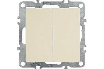 Выключатель 2-кл. Эрна сл. кость; STEKKER, PSW10-9104-02