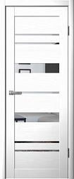 Полотно дверное Fly Doors La Stella эко-шпон 283 макиато, зеркало 700мм; Сибирь Профиль