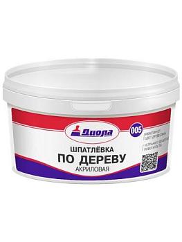 Шпатлевка по дереву акриловая супербелая Д-005 0,25кг/ведро; Диола