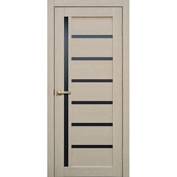 Полотно дверное Fly Doors 3D Микрофлекс L21 ясень черное стекло 900мм; Сибирь Профиль