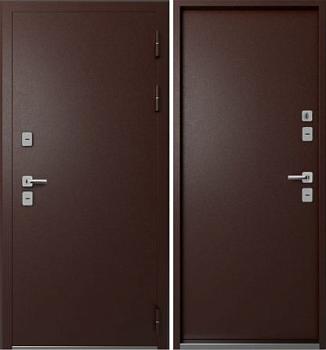 Дверь металлическая Термо М-1 860х2050мм L 1,2мм антик медь металл/металл
