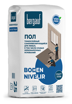 Финишный наливной пол Boden Nivelir 25кг/56; Bergauf (Бергауф)