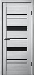 Полотно дверное Fly Doors La Stella эко-шпон 283 ясень пепельный черное стекло 800мм; Сибирь Профиль
