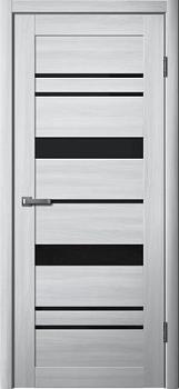 Полотно дверное Fly Doors La Stella эко-шпон 283 ясень пепельный черное стекло 800мм; Сибирь Профиль