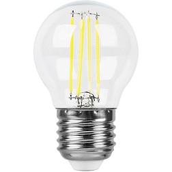 Лампа светодиодная LB-511 11Вт 230V E27 2700K филамент G45 прозрачная; Feron, 38015