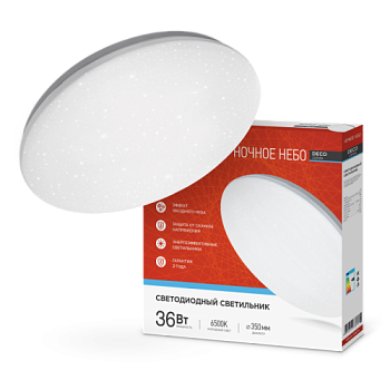 Светильник LED DECO НОЧНОЕ НЕБО 36Вт 350х55мм; IN HOME, 4690612033570