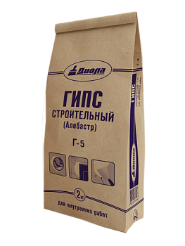 Гипс строительный Г-5 (алебастр) 15 кг; Диола