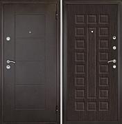 Дверь металлическая Форпост Квадро 960х2050мм L серый графит/венге