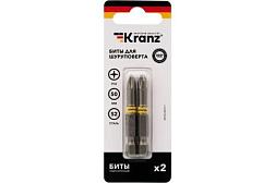 Биты PH2х50 мм 2 шт;  Kranz, KR-92-0415-1