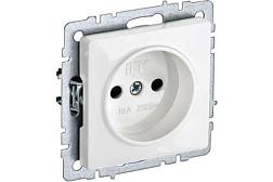 Розетка BRITE 10А 230В IP20 б/з без защ. шторок бел.;IEK, BR-R10-10-K01
