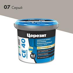 Затирка эластичная СЕ 40 серая 2 кг; Церезит
